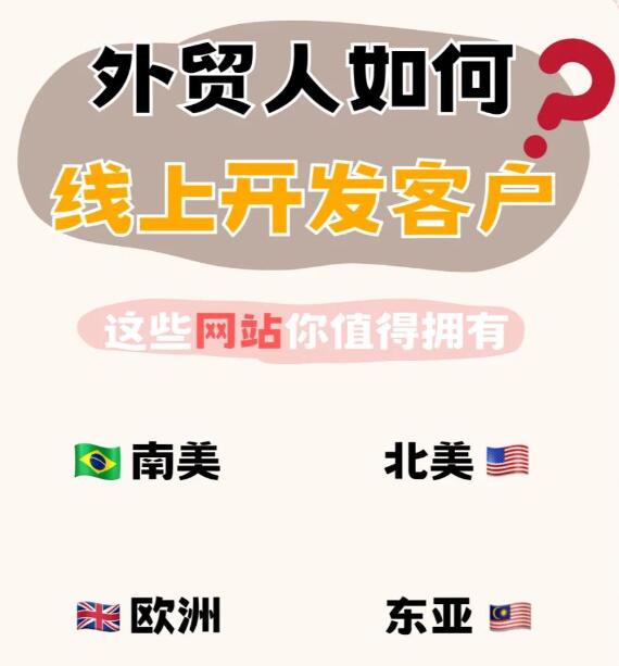 外贸人必备：4大区域客户开发网站推荐
